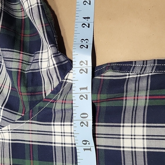 Tommy Hilfiger Size S, Classic Fit, Blue, White, Green & Red Plaid Button Down - Picture 5 of 10